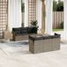 Maison Exclusive - Ensemble de jardin, 7 pièces, avec coussins, gris, en polyrotin