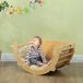 Arche d'escalade, fauteuil à bascule et table de jeu avec coussin, en bois naturel, pour enfants de 18 à 48 mois