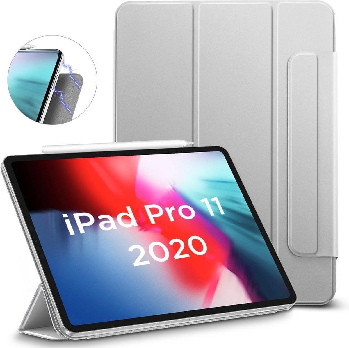 ESR Apple iPad Pro 11 2020 Yippee Magnetic Smart Tri-Fold Case / - / - / zilver
