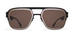 Mykita Knox Lunettes De Soleil Unisexe Noir Géométrique Marron 54mm
