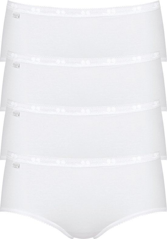 sloggi Basic+ Dames Midi slip - 4-pack - Wit - Maat XXL (44)