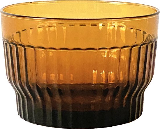 XLBoom Lima Schaal Small - Rond - Glas - Amber - &#216; 12 cm