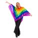 Amscan 9918543 - Unisex Rainbow Poncho Volwassenen Festival Fancy Dress Kostuum - One Size