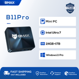 Bmax B11 Pro Desktop Mini PC Intel Core Ultra 5 115U Processor 16GB RAM 512GB SSD Wifi Bluetooth USB HDMI Type-C Windows 11