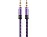 Allteq Jack Kabel 3.5 mm Male to Male Universeel Paars 1,5 meter