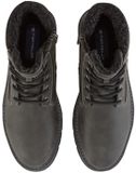 Tom Tailor Denim - Waterdichte veterlaarzen met voering - Maat 42 - coal