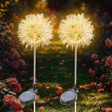 Lanterne solaire, set van 2, aluminium, lumière blanc chaud, résistant aux intempéries