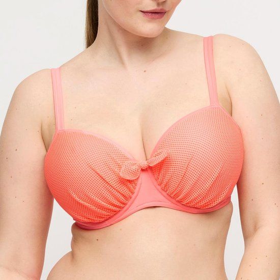 PrimaDonna Swim Rivas Voorgevormde Balconette Bikini 4014316 Neon Fiesta - Maat EU 75F / FR 90F