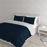 Italian Bed Linen Doubleface Dekbedovertrek, 100% katoen, lichtgrijs/rook, klein dubbel