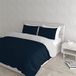 Italian Bed Linen Doubleface Dekbedovertrek, 100% katoen, lichtgrijs/rook, klein dubbel