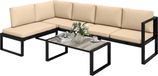 Outsunny Set de canapé de jardin - Metaal, Polyester - Kaki