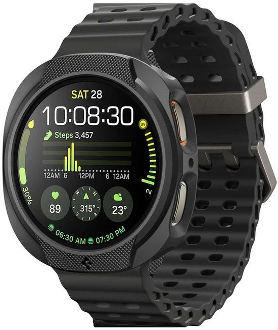 Spigen Liquid Air Hoesje Geschikt voor Samsung Galaxy Watch 8 40MM - Bumper Case Matte Zwart