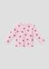 s.Oliver T-shirt Enfants Unisexe Rose pâle Coton Côtes à rayures Col rond Manches courtes Boutons-pression