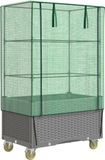 vidaXL Verhoogde Plantenbak met Hoes en Wielen 80x50x182 cm Rattanlook