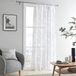 Fusion - Matteo - Voile Paneel met sleuf - 55" Breedte x 90" Drop (140 x 228 cm) in Grijs