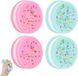 Jouets 4 pièces de jouets à presser, biscuits anti-stress, décompression ultra-souple, jouets anti-stress en 2 bleu + 2 rose, 3,8 cm de long 1 cm de haut