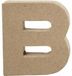 Panda - Letter, klein, B, bruin, h: 10 cm, dikte 1,7 cm, 1stuk, b: 9 cm
