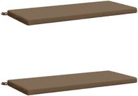 vidaXL Bankkussens SOEST 2 st 100% Polyester Taupe 120 x 50 x 5 cm