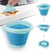 Markenlos Bol Opvouwbare afvalbak - 4 liter - Blauw