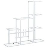 VidaXL Support de fleurs 94,5x25x88 cm métal blanc