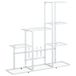 VidaXL Support de fleurs 94,5x25x88 cm métal blanc