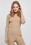 Urban Classics Ladies Rib Knit Turtleneck Sweater/trui - S - Beige