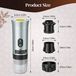 Machine à café 3-en-1 - Machine à expresso portable 12V - Convient aux capsules et au café moulu - Rechargeable par batterie - Inox - Argent