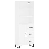 VidaXL Hoge kast 69,5x34x180 cm bewerkt hout wit