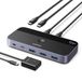 UGREEN Sélecteur USB 2PC 10Gbps 3.2 Switcher 2 en 4 Sorties C avec Contrôleur de Bureau - Boîtier en Aluminium avec 2 Câbles C vers C pour Clavier, Souris, Imprimante, Clé USB, etc.
