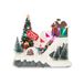 Avilia – Village de Noël Glimmerpine animé avec piste de ski en mouvement, lumières LED chaudes et musique de Noël, décoration peinte à la main pour la maison ou cadeau festif unique