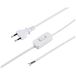 Sygonix SY-6385374 Câble d'alimentation Blanc 1,50 m avec interrupteur marche/arrêt