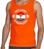 Bellatio Decorations Oranje fan tanktop voor heren - Holland kampioen met beker - Nederland supporter - EK/ WK kleding / outfit L