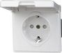 Kopp 119102080 Arktis Wandcontactdoos met randaarde spatwaterdicht Wit 1 stuk(s)