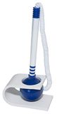 OFFICE PRODUCTS balpen met teletouw staande basic/schrijfkleur blauw/balpenstandaard/zelfklevend/kleur: blauw-wit