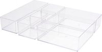 Merkloos Make-up organizer - 6-vaks - transparant acryl - 30 x 22,5 x 5 cm - lade organizer