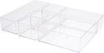 Merkloos Make-up organizer - 6-vaks - transparant acryl - 30 x 22,5 x 5 cm - lade organizer