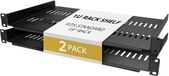 StarTech 2-Pack 1U Server Rack Schap, Geventileerde Vrijdragende Plank voor 19" Netwerk Rack of Kast, 25cm Diep, Tot 20kg