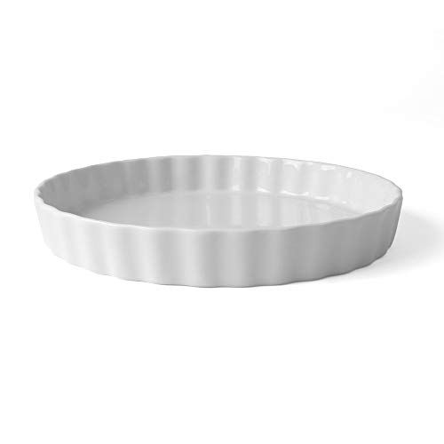 Holst Porzellan Quichevorm/taartvorm 25 cm rond, porselein, wit