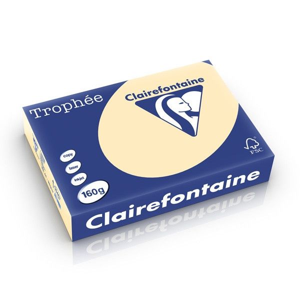 Clairefontaine Trophée Pastel, gekleurd papier, A4, 160 g, 250 vel, gems