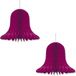 Bellatio Decorations Fest-Dekor Gmbh 2x Aubergine decoratie klokken/kerstklokken lampionnen 30 cm