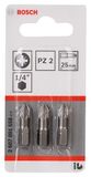 Bosch bit 3 stuks kruiskop PZ 1 PZ2 25 mm