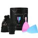 Edicare, Coupe menstruelle, contient 2 coupelles, 1 stérilisateur et 1 pochette de transport, silicone de qualité médicale, souple, réutilisable et lavable, 100% sûr (L - Édition spéciale)