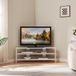 en.casa meuble TV Berg 110x36x42 cm blanc