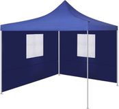 vidaXL Vouwtent met 2 wanden 3x3 m blauw
