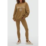 JOSH V katoenen sweater met print - kaki