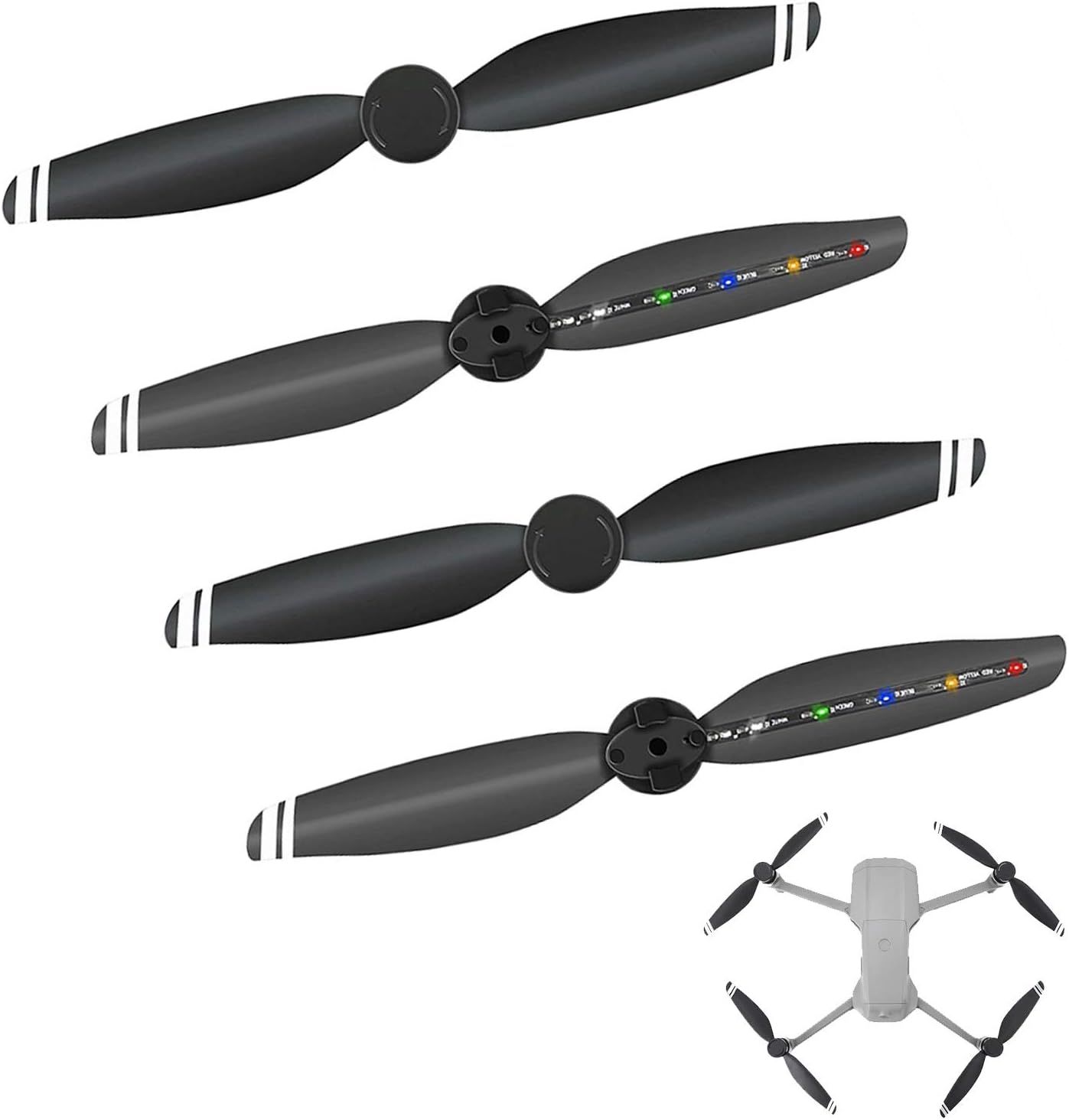 NONE DJI LED-propellers voor Mavic Air 2 Stille kleurrijke set 2 paar