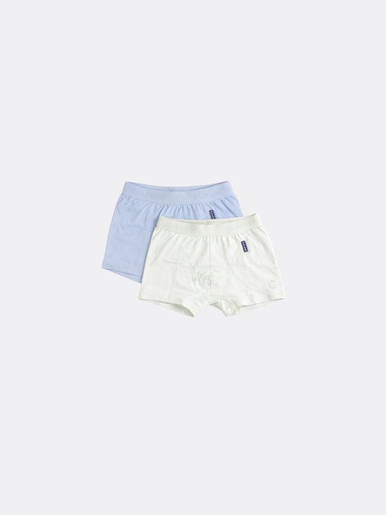 Claesen's Jongens Boxershort 2-Pack Tiny Essentials Licht Blauw Katoenmix Printopdruk 128/134