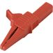 VOLTCRAFT pince crocodile courte CAT II 300 V 10 A Rouge