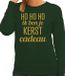 Bellatio Decorations Foute kersttrui/sweater voor dames - Hohoho kerst cadeau - groen - glitter goud XXL