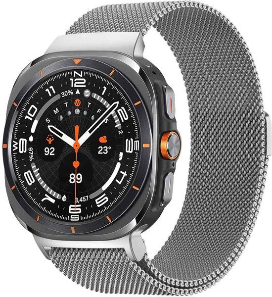 imoshion Milanees magnetisch bandje voor de Samsung Galaxy Watch Ultra 2 (2026) / Ultra (2024/2025) - Zilver